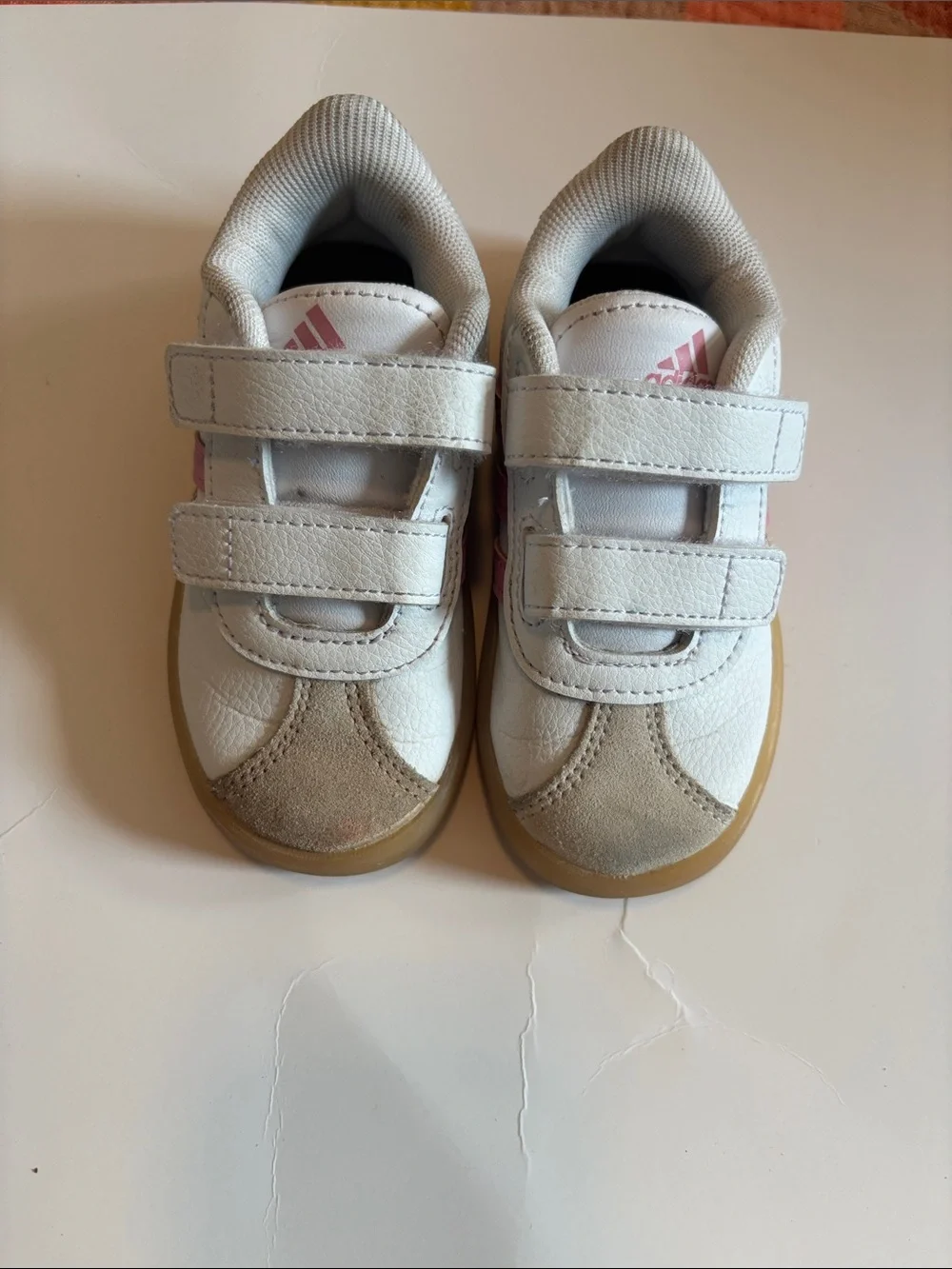 adidas pink white